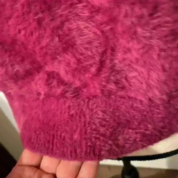 Splendid Womens Pink Square Neckline Fluffy Soft Sweater‎ Long Sleeve medium - Picture 3 of 11